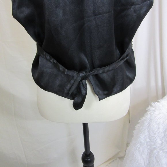 Paul Ropp Vintage Beaded Vest Gold and Black Bird Motif Size Medium Boho - Picture 8 of 11